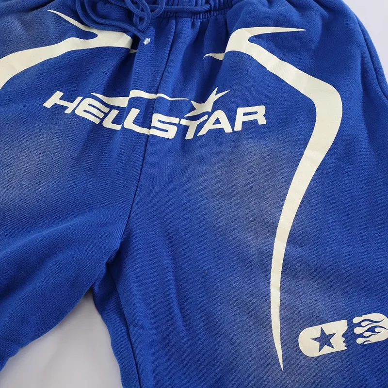 Hellstar Warm Up Shorts Blue