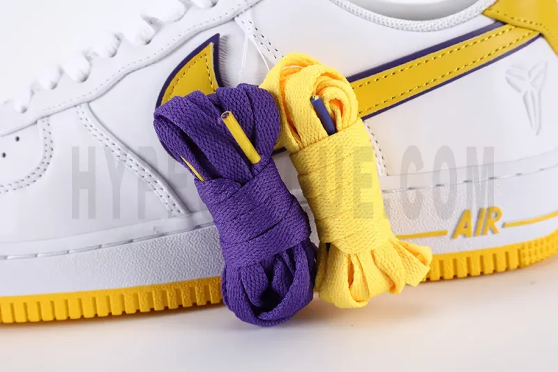 the purple and yellow laces