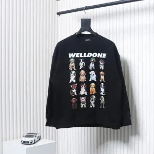 WE11 DONE Square Puppy Print Sweatshirt