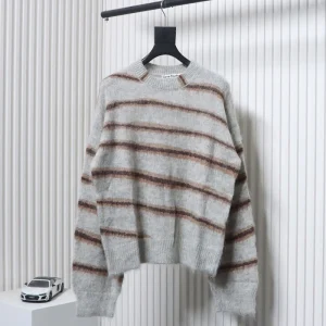 Acne Diagonal Striped Mohair Sweater