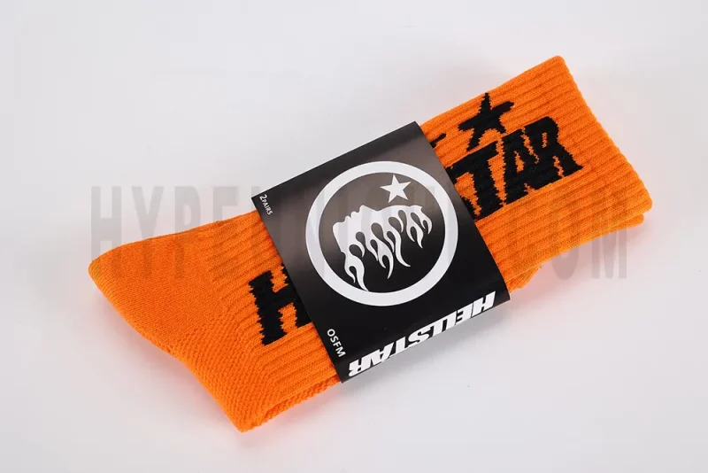 Hellstar Logo Socks Orange