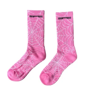 Sp5der All Over Print Socks 'Pink'