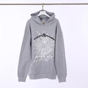 Sp5der Arach NY Phobia Hoodie Grey