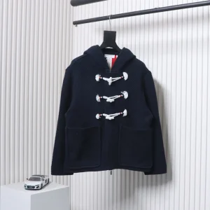 TB 4-Bar Horn Button Hooded Jacket