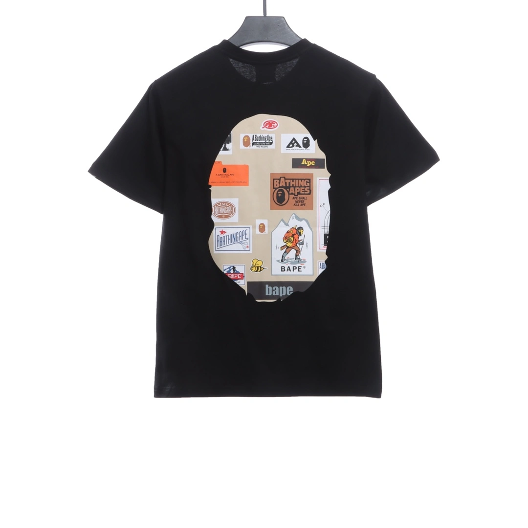 Letter pattern label printing short sleeve