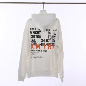 AMIRI White Military Specs Stencil Hoodie