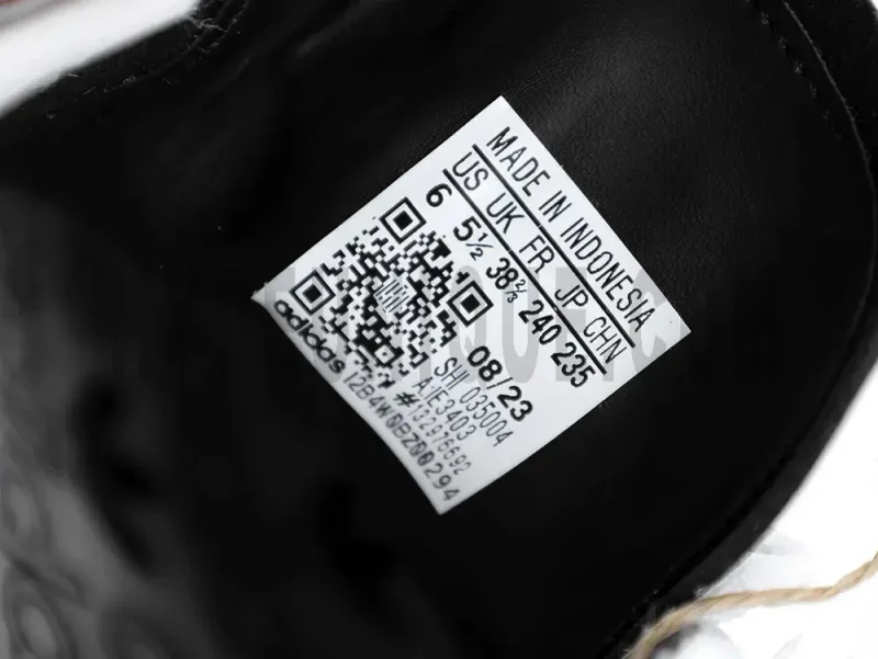 the shoe label