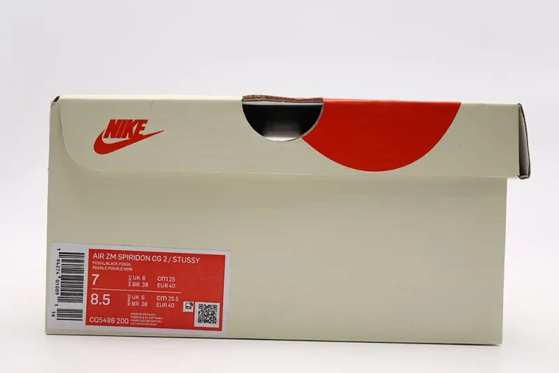 the red and beige nike box