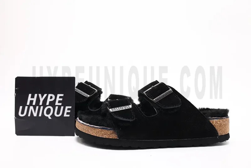 Arizona Shearling Suede Leather - Black