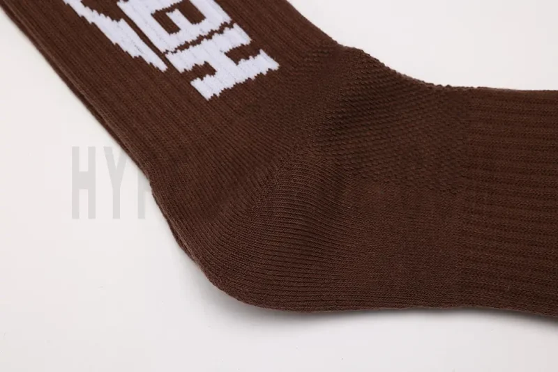 Hellstar Logo Socks Brown