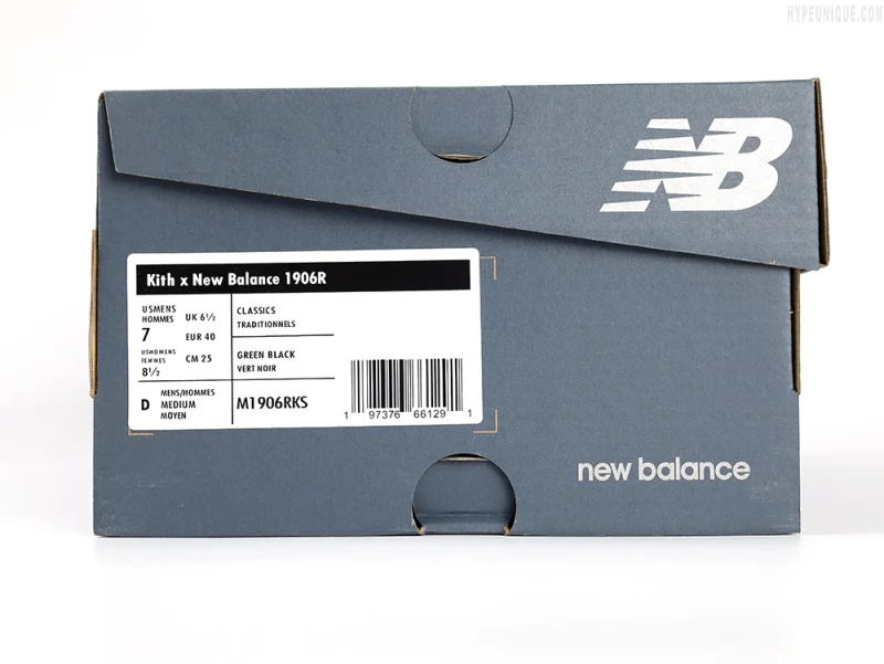 the grey new balence shoe box