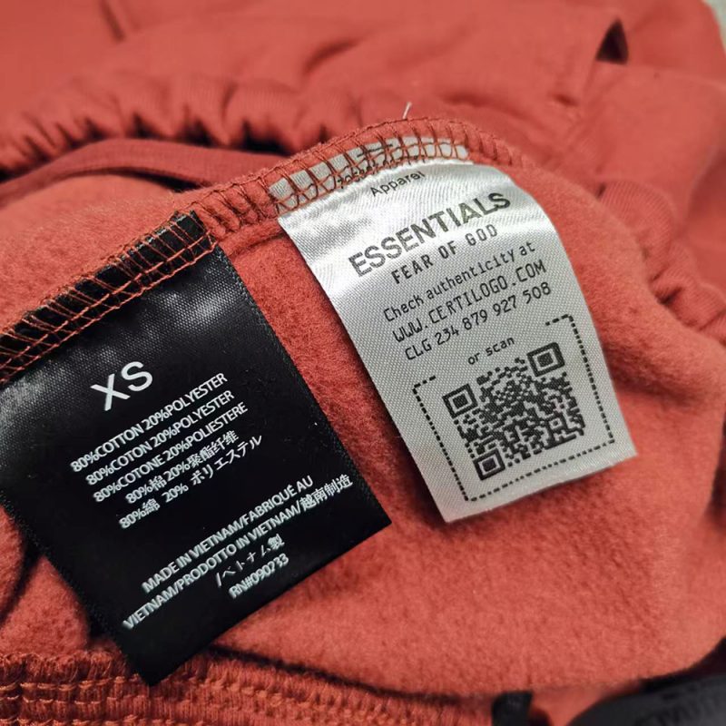 [Top Quality Version] Fear of God Essentials FALL24 HOLIDAY Red