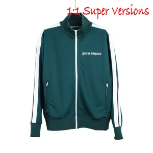 1:1 Super Version Palm Angels Classic Track Jacket 'Green/White'