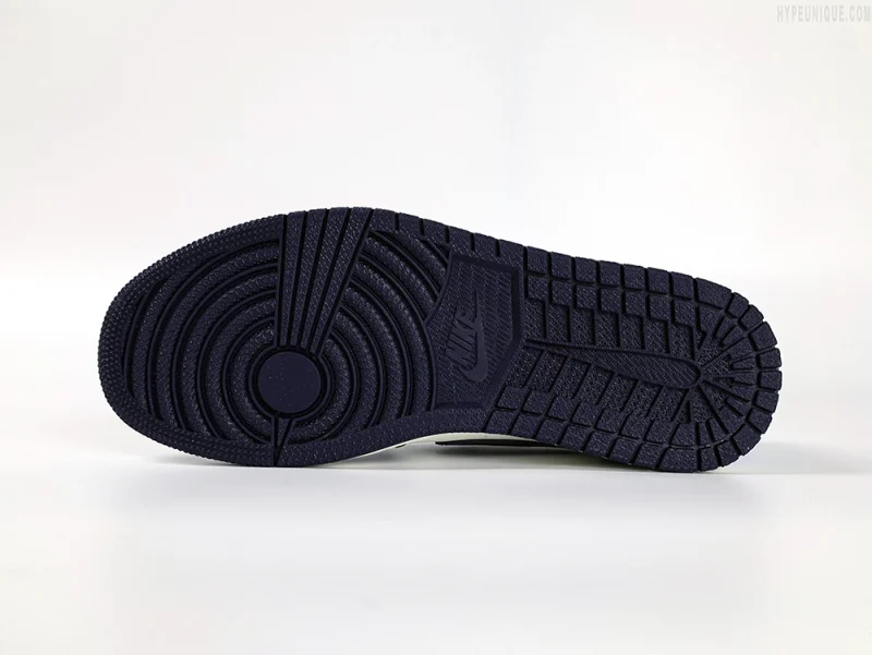 the dark blue out sole