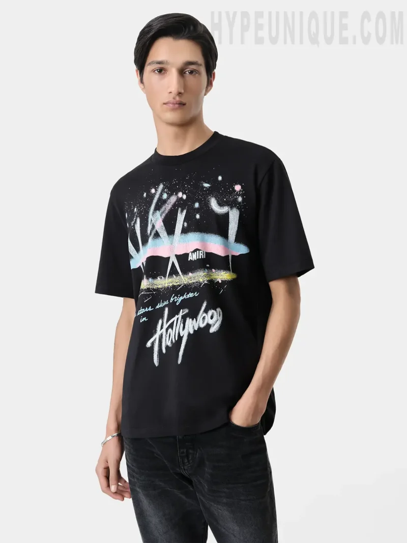 Amiri Black Logo-Print Cotton-Jersey T-Shirt