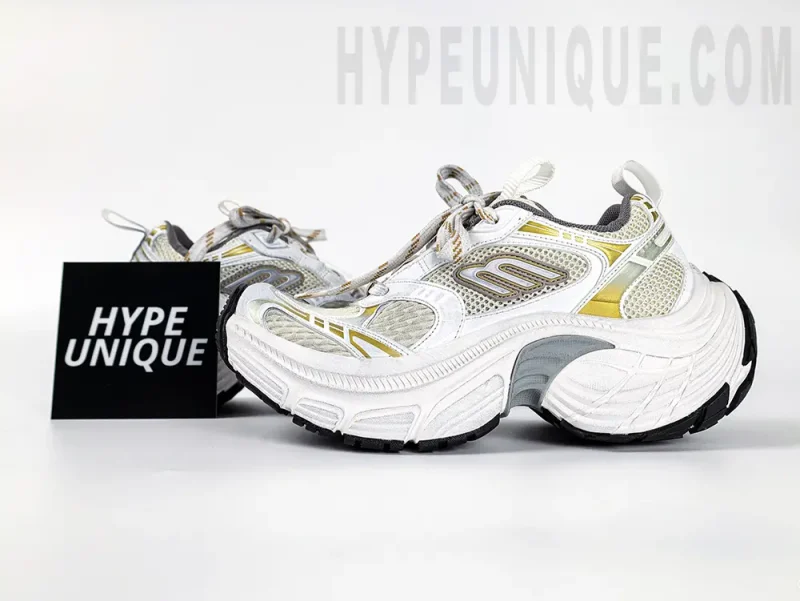 B@lenci@ga 6XL Sneakers White/Yellow