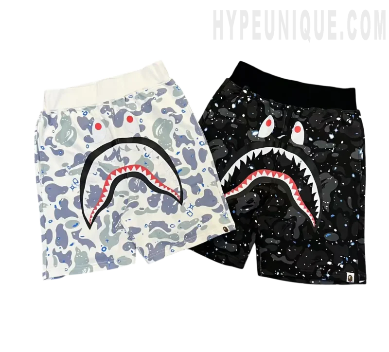 BAPE Space Camo Shark Sweat Shorts