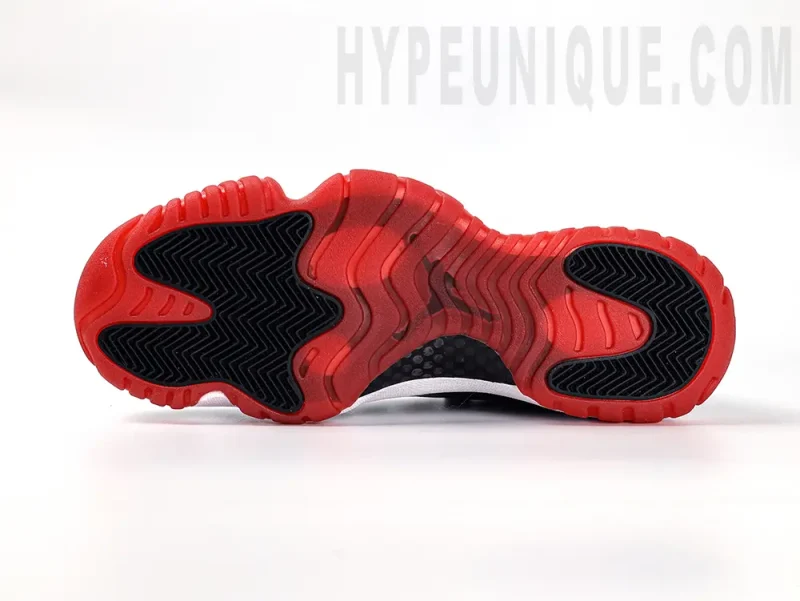 The red and black outsole