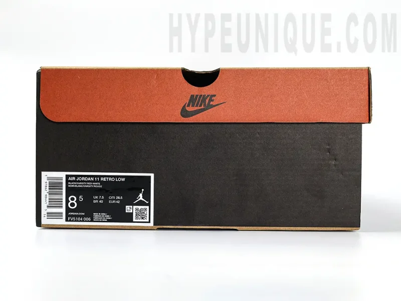 the black and orange shoe box