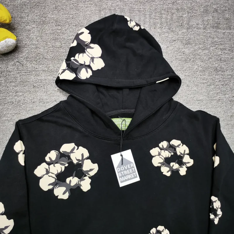 the hoodie with brand label