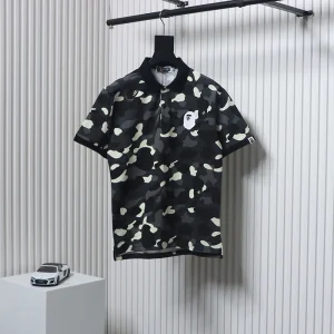 BAPE Classic Black and White Camouflage Tee