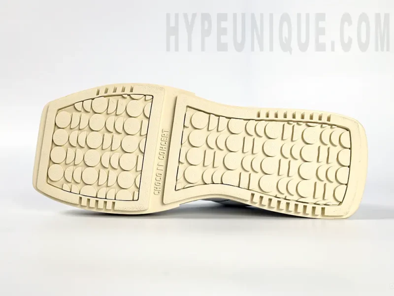 the beige outsole