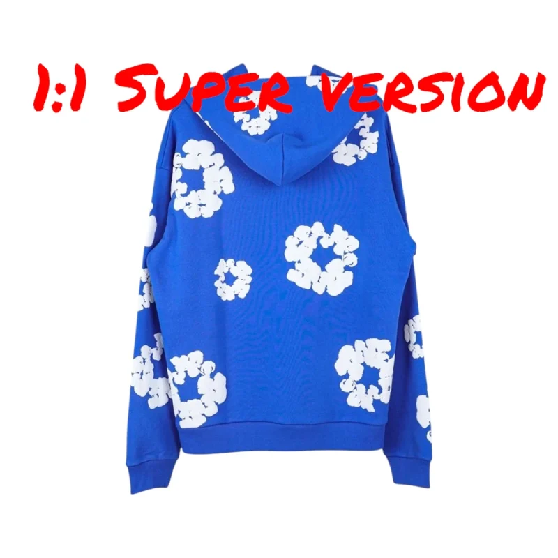 【1:1 Super Reps】Denim Tears The Cotton Wreath 'Blue' Hoodie