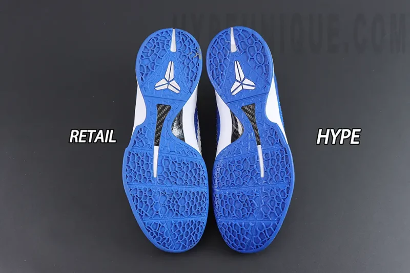 the blue outsole