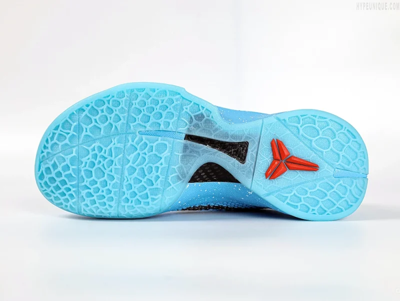 the blue outsole