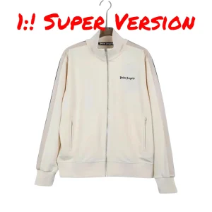 Palm Angels Off-White Embroidered Track Jacket