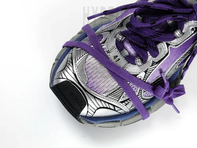 Purple lace-up toe cap