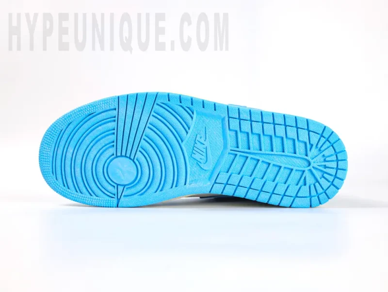 the blue outsole