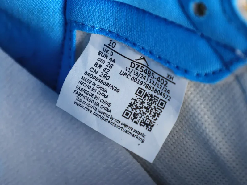 the size label