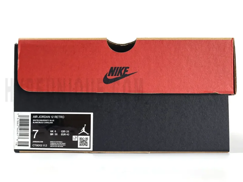 the jordan 12 shoe box