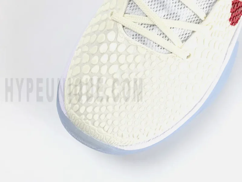 the white toe box