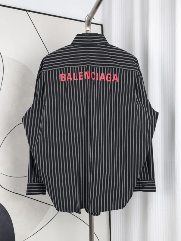 Red Logo Striped Shirt