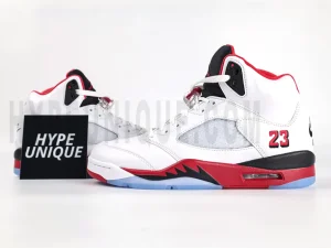 Air Jordan 5 “Fire Red” With Black Tongue