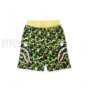 BAPE Space Camo Shark Shorts Both Sides Green
