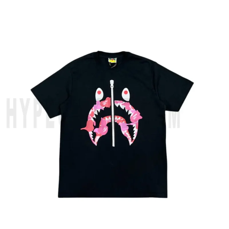 The black shirt with a pink graphic