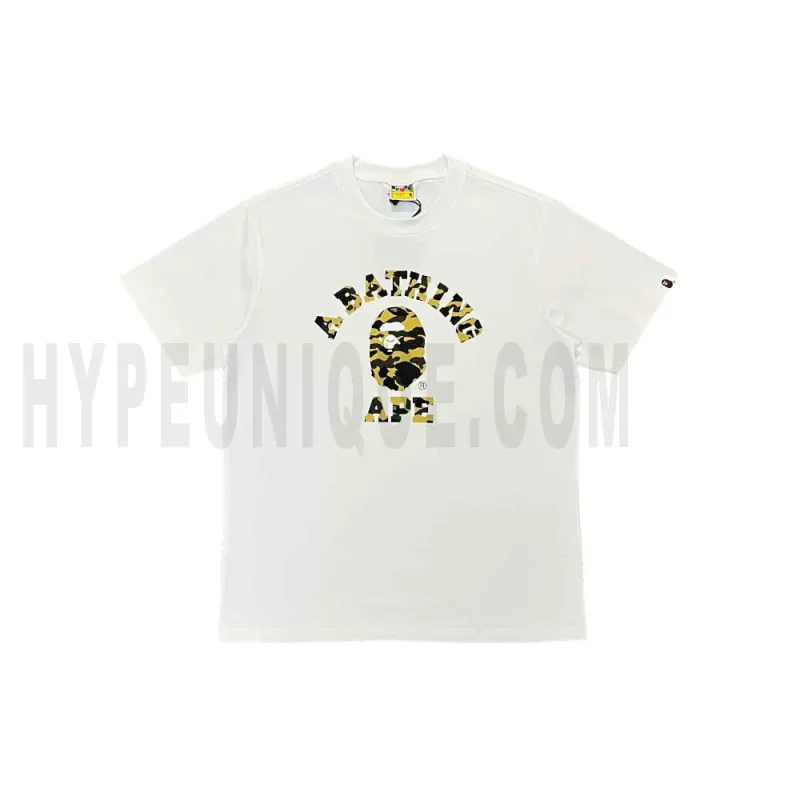 The white shirt with a yellow graphic