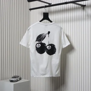 Cherry Black Eight Printed Logo T-Shirt