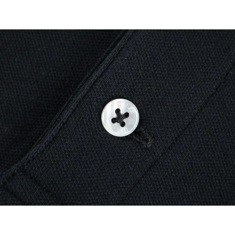 Close-up of button detail on the garment