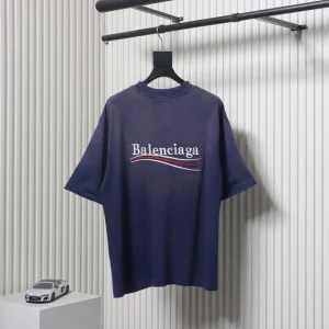 Embroidered Color-Stirred Hole Logo T-Shirt
