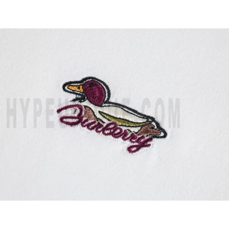 Embroidered graphic on the front of the T-shirt