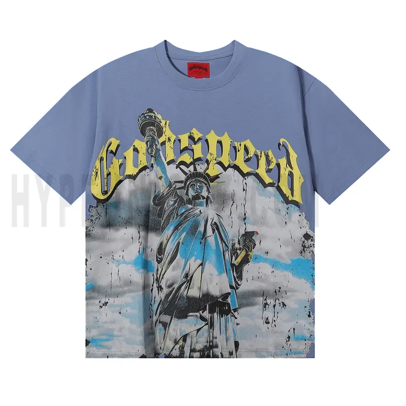 The front of the blue clothes