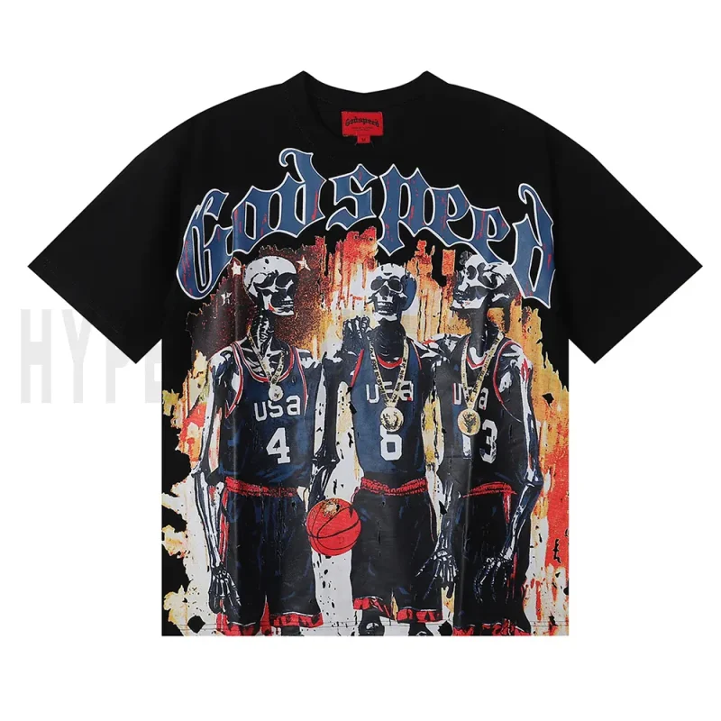 The front of the black clothes