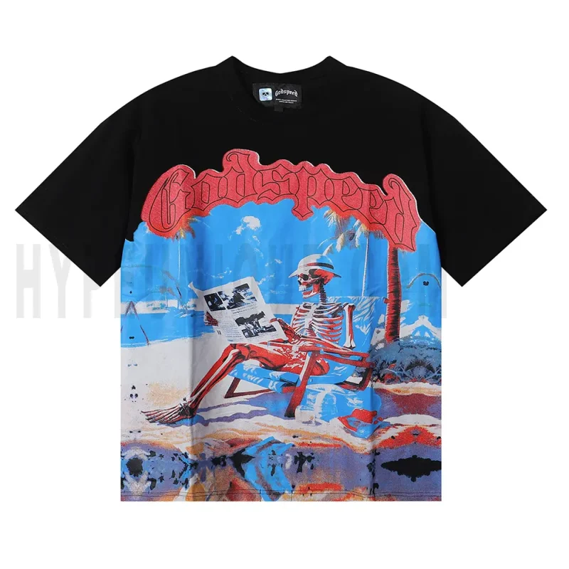 The front of the black clothes
