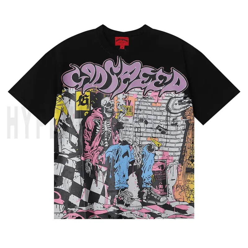 The front of the black clothes