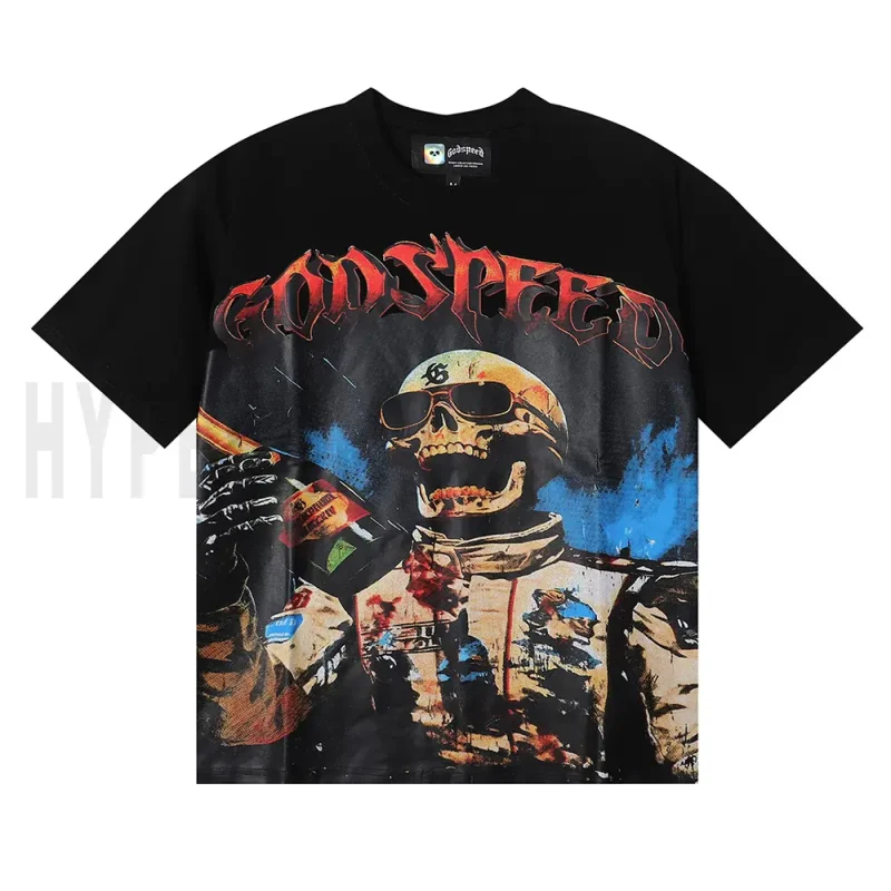 The front of the black clothes