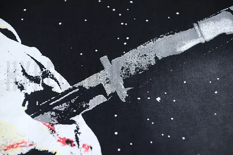 Distressed English Font Screen Printing.